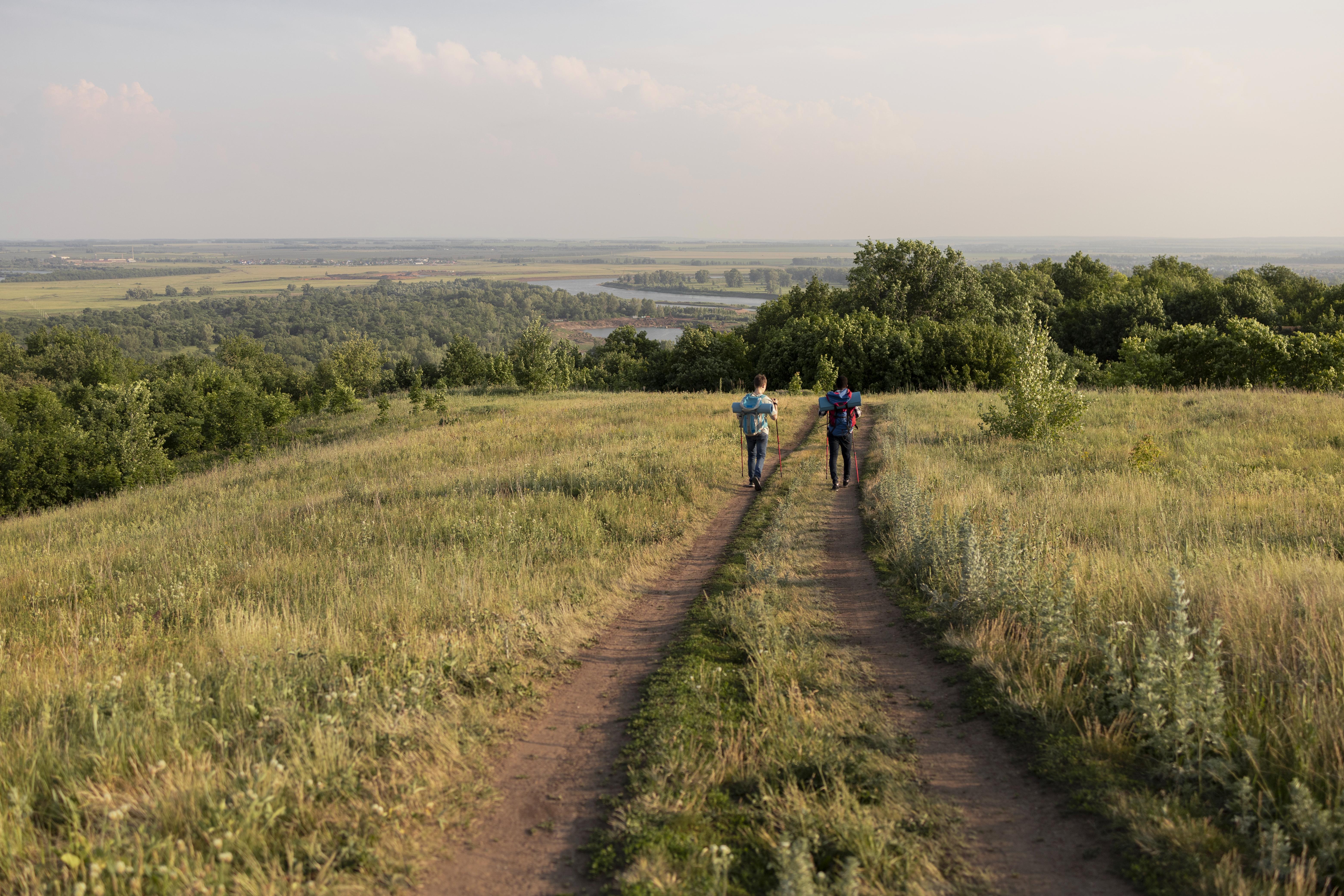 People walking in nature